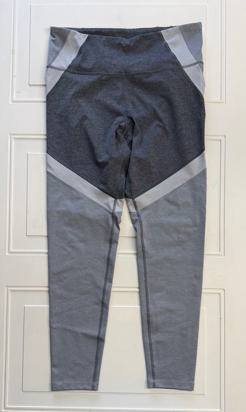 Old Navy Active Womens Sz XL Two Tone Gray Activewear Yoga Pants Leggings